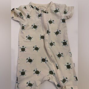 Jimonda Turtle Print Kids bamboo One Piece two way zipper sleeper  12/18 months